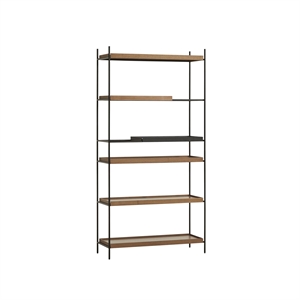 Woud Tray Configuration 22 -hyllyjärjestelmä, Korkea, Musta/pähkinä