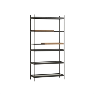 Woud Tray Configuration 23 -hyllyjärjestelmä, Korkea, Musta/pähkinä