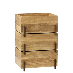 Kristina Dam Studio Stack Storage Boxes Oiled Oak & Walnut 3 Pcs