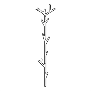 Maze Branch Coat Rack Black