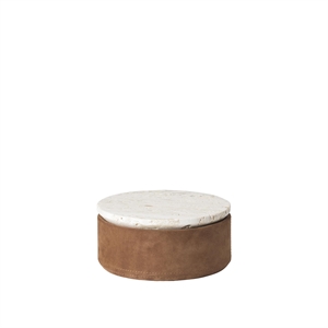 Kristina Dam Studio Suede Storage Box Small Beige/ Caramel