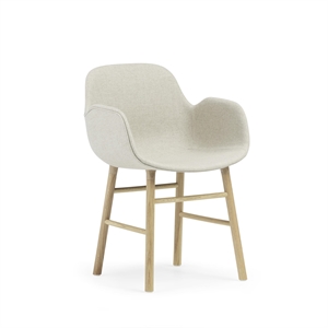 Normann Copenhagen Form Dining Chair W. Armrest Oak/Main Line Flax MLF20