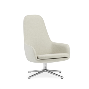 Normann Copenhagen Era Armchair High W. Swivel Aluminum/ Main Line Flax MLF20