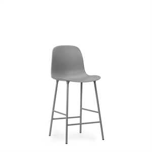 Normann Copenhagen Form Baarijakkara selkänojalla K65 cm Harmaa/Grey Steel