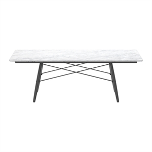 Vitra Eames Coffee Table Rectangular White Marble/Black Ash