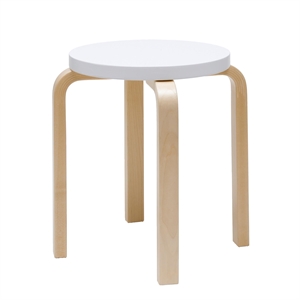 artek E60 Stool Birch/ White