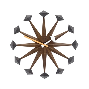 Vitra Polygon Wall Clock Walnut