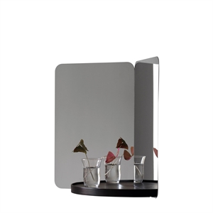 artek 124 Mirror Medium w. Tray Black Lacquered Ash