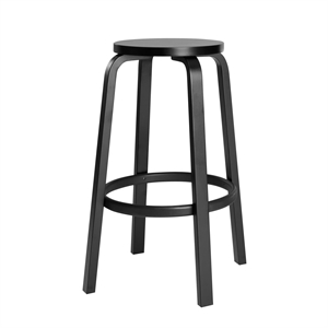 artek 64 Bar Stool H75 cm Black