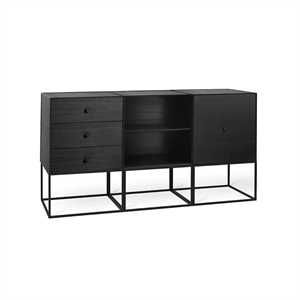 Audo Frame 49 Trio Chest of Drawers Black Ash