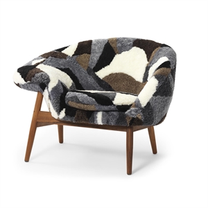 Warm Nordic Fried Egg Left Armchair Sheepskin Mix