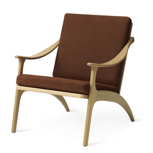 Warm Nordic Lean Back Armchair Oak/Nabuk Terra