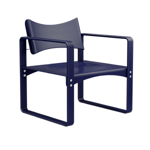 Verner Panton Series 270 F -ruokatuoli Käsinojilla, Sininen