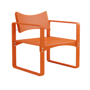 Verner Panton Series 270 F -ruokatuoli Käsinojilla, Oranssi
