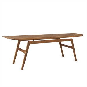 Warm Nordic Surfboard Coffee Table Teak Wood