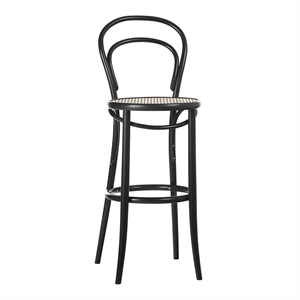 TON No 14 Bar Stool 76 cm Rattan/ Black