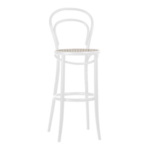 TON No 14 Bar Stool 61 cm Rattan/ White