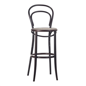 TON No 14 Bar Stool 61 cm Rattan/Coffee