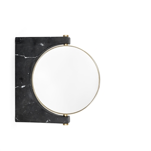 Audo Pepe Marble Mirror Wall Brass/Nero Marquina Marble