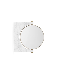 Audo Pepe Marble Mirror Wall Brass/Carraran marmori