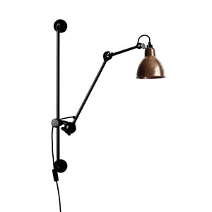 Lampe Gras N210 Seinävalaisin Matt Black & Raw Copper