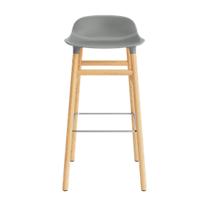 Normann Copenhagen Form Bar Stool H65 cm Gray/Oak