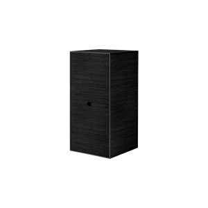 Audo Frame Cabinet 70 w. Door & 2 Shelves Black-stained Ash