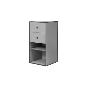 Audo Frame Cabinet 70 w. Shelf & 2 Drawers Dark Gray