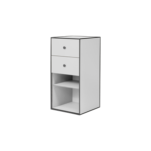 Audo Frame Cabinet 70 w. Shelf & 2 Drawers Light Gray