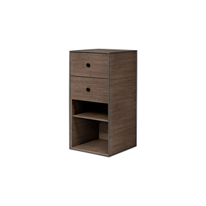 Audo Frame Cabinet 70 w. Shelf & 2 Drawers Smoked Oak