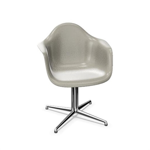 Vitra Eames Fiberglass DAL -ruokapöydän tuoli, raaka umbra/kromi