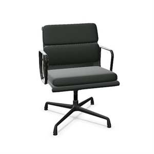 Vitra Soft Pad EA 208 -toimistotuoli Pyörivällä Istuimella, Musta/harmaa