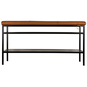 Maze Nancy Bench Black/Cognac