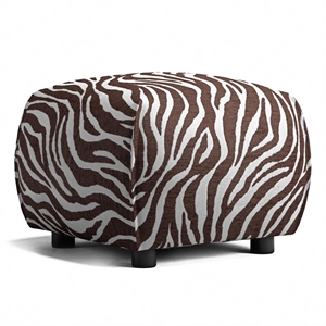 Decotique Le Petite Pouf Zebra/ruskea/valkoinen
