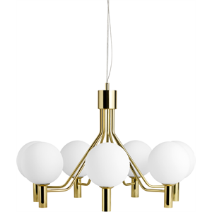 Decotique Celeste Chandelier 70 cm Brass/Opal