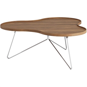 Swedese Flower Mono -sohvapöytä 114x45 kromi/pähkinä