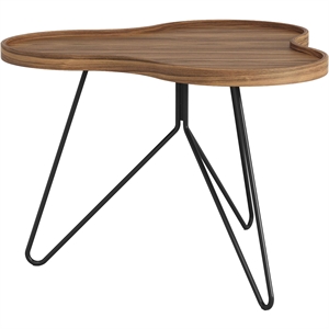 Swedese Flower Mono -sohvapöytä 66x45 musta/pähkinä