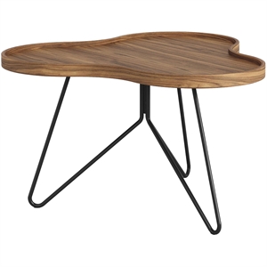 Swedese Flower Mono -sohvapöytä 66x39 musta/pähkinä