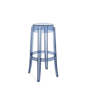 Kartell Charles Ghost Bar Stool H75 Blue