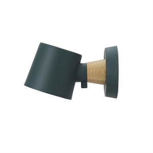 Normann Copenhagen Rise Wall Lamp Petroleum Green Ilman Johtoa