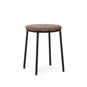 Normann Copenhagen Circa Stool Nahkaverhoilu Musta/Brandynahka 41574