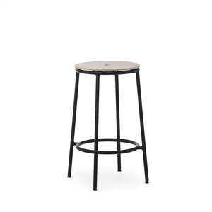 Normann Copenhagen Circa Bar Stool H65 Black/ Oak