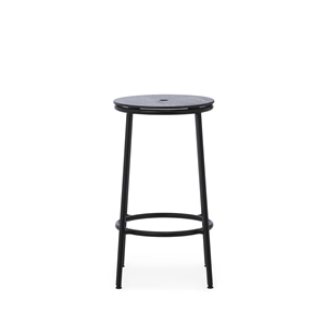 Normann Copenhagen Circa Bar Stool H65 Black/ Black Oak