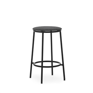 Normann Copenhagen Circa Bar Stool H65 Upholstered Black/ MLF16 Black