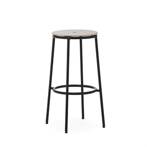 Normann Copenhagen Circa Bar Stool H75 Black/ Oak