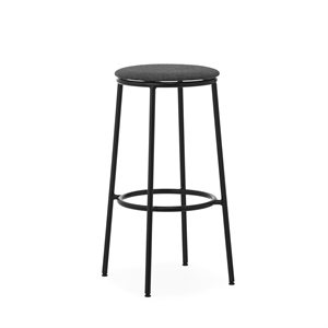 Normann Copenhagen Circa Bar Stool H75 Upholstered Black/ MLF16 Black