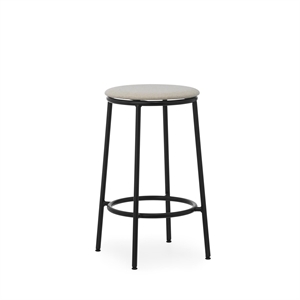 Normann Copenhagen Circa Bar Stool H65 Upholstered Black/ MLF20 Sand