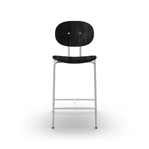 Sibast Furniture Piet Hein Barstool kromi musta tammi