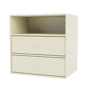 Montana Mini 1006 Bookcase with 2 Drawers Vanilla