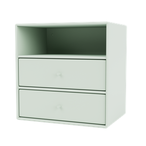 Montana Mini 1006 Bookcase w. 2 Drawers Mist